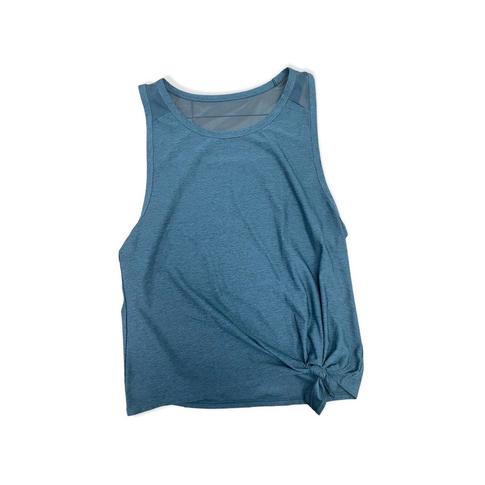 Reebok Women's Athletic Tank Top Solid with Mesh Back Teal Green Size Medium